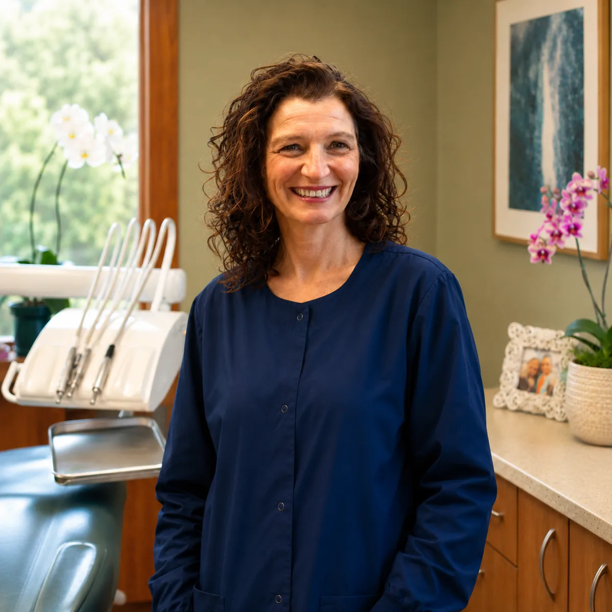 Dr. Anna Karidas, DDS in her Stamford, Connecticut operatory